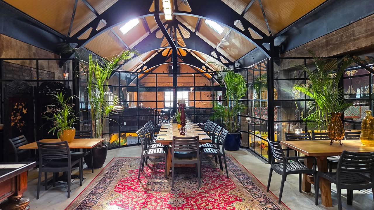Long table in exclusive seating area